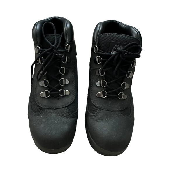 Timberland Helcor Boy's Black Canvas Outdoor Field Hiking Boots Size 5.5 - Picture 4 of 8